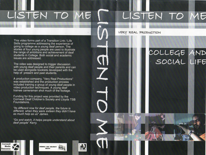 Video box cover - Listen to Me, College Lives